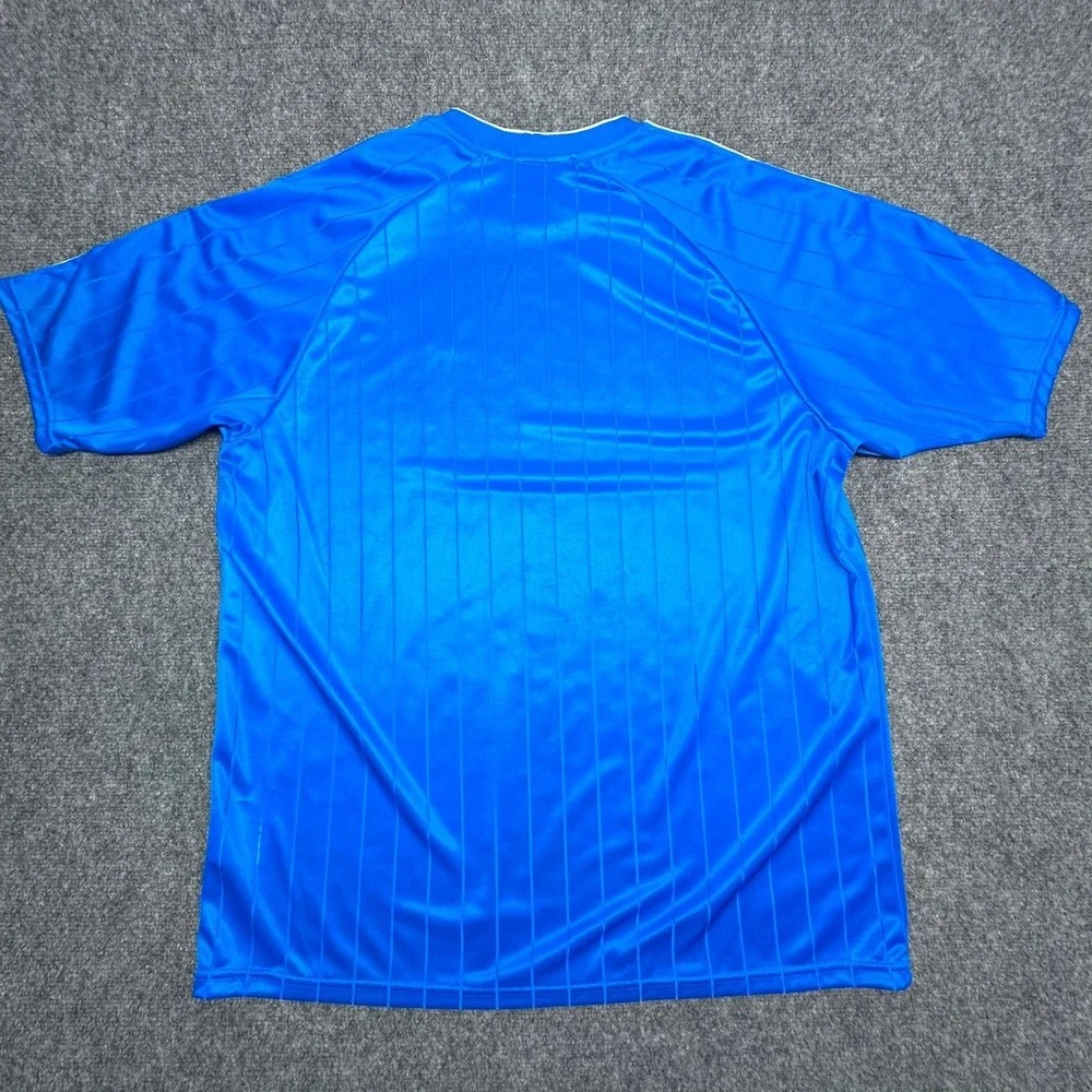 Nike Shirt XL Blue Striped Short Sleeve Athletic‎ Jersey Tonal Vertical Stripes